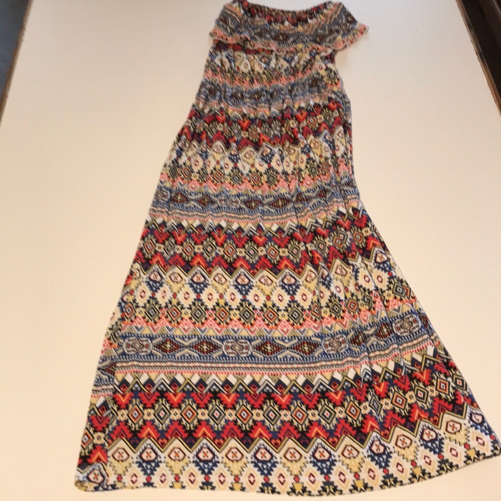 Strapless long summer dress